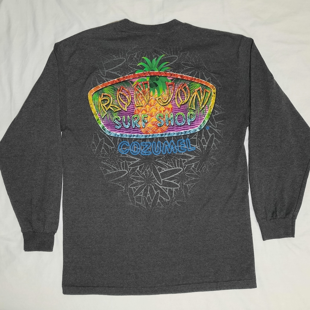 Ron Jon Surf Shop Cozumel Mexico Long Sleeve Graphic T Shirt Size Large